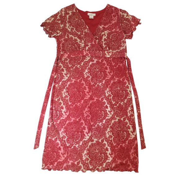 Vintage Gloria Vanderbilt Floral Paisley Tapestry Print Empire Waist Dress S/M - Picture 1 of 9